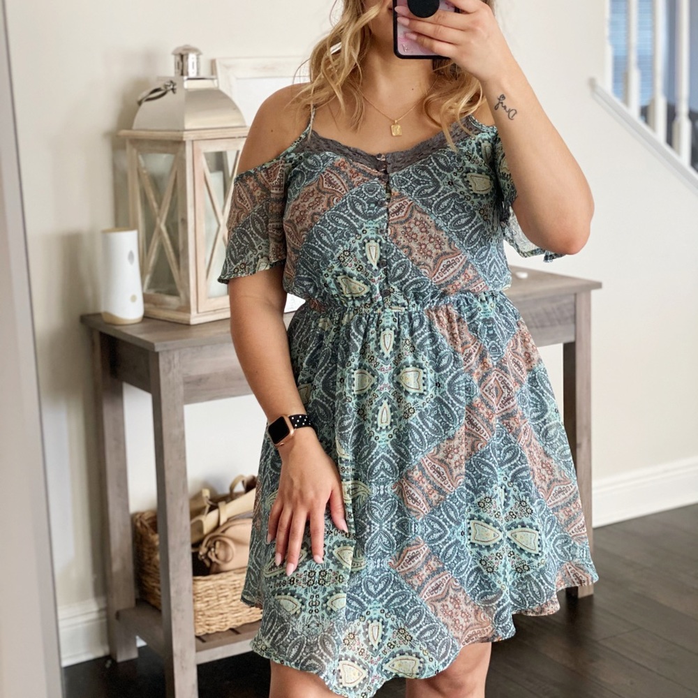 Xhilaration Multicolor Print Dress